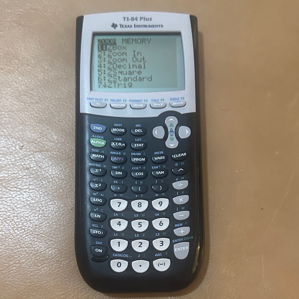 Texas Instruments TI-84 Plus Black and White Calculator